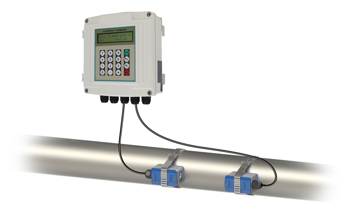 Fixed- clamp-on ultrasonic flow meter